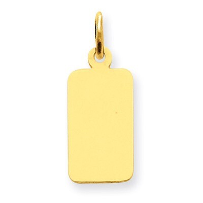 Plain .013 Gauge Engravable Rectangular Disc Charm 14k Gold XM290/13, MPN: XM290/13, 883957473796