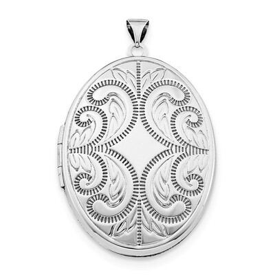 Oval Scroll 6-Frame Locket Sterling Silver Rhodium-plated QLS617, MPN: QLS617, 886774639208