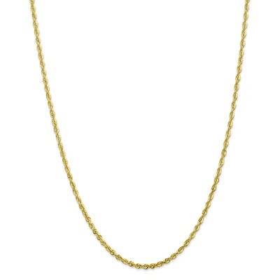 Leslie&#39;s 2.8mm Diamond Cut Lightweight Rope Chain 18 Inch 10k Gold HB-5268-18, MPN: 5268-18, 191101…