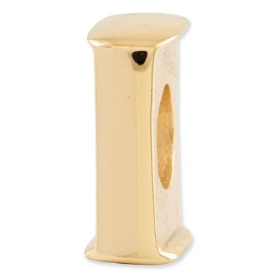 Gold-plated Letter I Bead - Sterling Silver QRS468IGP, MPN: QRS468IGP, 886774992082