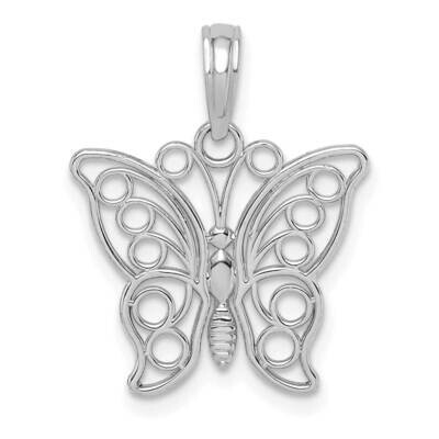 Cut-Out Butterfly Large Pendant 14k White Gold K3243W, MPN: K3243W, 637218135561