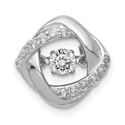 1/4Ct. Vibrant Diamond Entwined Squares Chain Slide 14k White Gold PM4783-025-WA, MPN: PM4783-025-W…