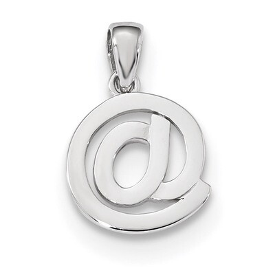Polished @ Symbol Pendant 14k white Gold K6152, MPN: K6152,