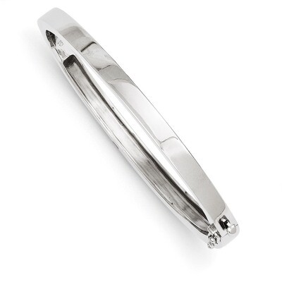 5.3mm Polished Casted Hinged Bangle Bracelet 14k White Gold XB259, MPN: XB259, 886774123585