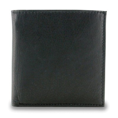 Black Leather Bi-fold Wallet with Fold-out Card Holders GM17695, MPN: GM17695, 892925156883