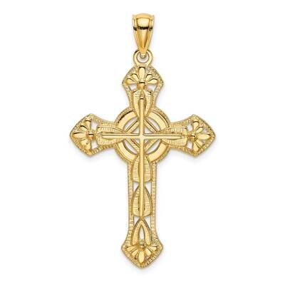 Cut-Out Cross with Arrow Charm 14k Gold 2-D K8473, MPN: K8473, 637218041794