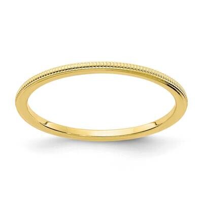1.2mm Milgrain Stackable Band 10k Gold 1STK19-120Y, MPN: 1STK19-120Y, 191101581922