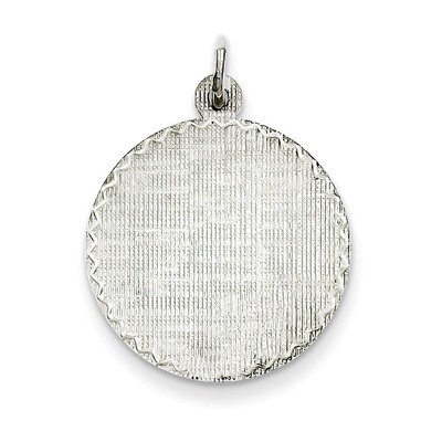 Round Patterned Disc Charm Engravable Sterling Silver QM472/18, MPN: QM472/18, 883957562544