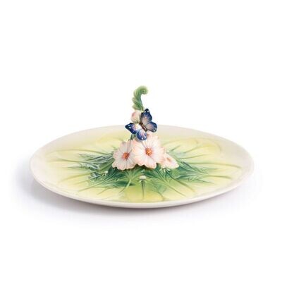 Franz Porcelain Cosmos Of Color Cosmos And Butterfly Tray FZ03044, MPN: FZ03044,