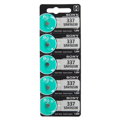 Type 337 SONY Watch Battery Tear Strip Pack of 5 SWB337, MPN: SWB337, 8562019904