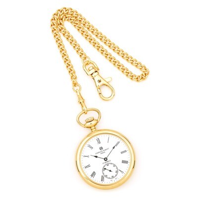 Charles Hubert IP-plated Stainless Open Face Pocket Watch XWA2736, MPN: XWA2736, 811233015668