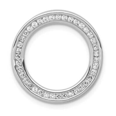 3/8Ct. Diamond Channel Set Large Circle Chain Slide 14k White Gold PM4711-040-WA, MPN: PM4711-040-W…