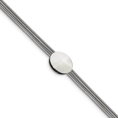 Oval 1.25 Inch Extension Bracelet Stainless Steel Polished SRB1419-7.25 by Chisel, MPN: SRB1419-7.2…