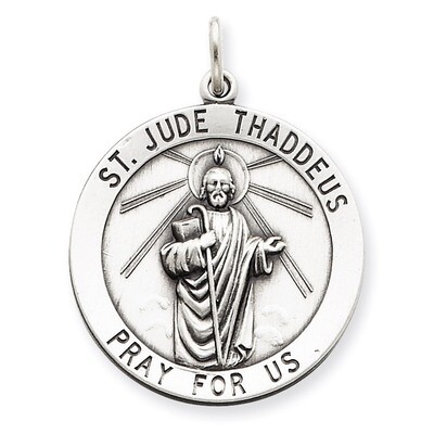 Saint Jude Thaddeus Medal Sterling Silver QC3602, MPN: QC3602, 191101181887