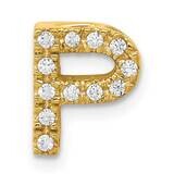 Initial P Charm 14k Gold Diamond PM5221P-013-YA, MPN: PM5221P-013-YA, 191101543906