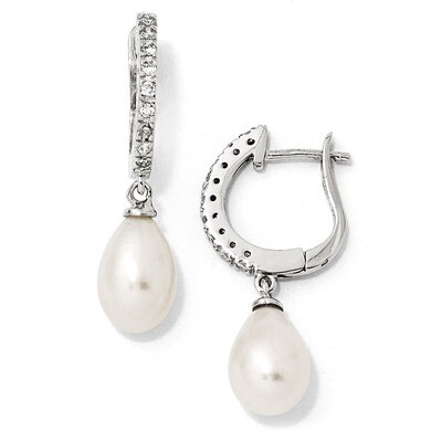 Cheryl M PEarringsl Leverback Dangle Earrings Sterling Silver Cubic Zirconia QCM725, MPN: QCM725, 1…
