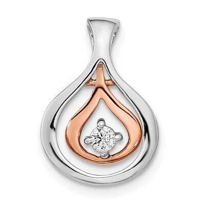 Fancy Diamond Chain Slide 14k Two-Tone Gold Polished PM4445-007-WRA, MPN: PM4445-007-WRA,