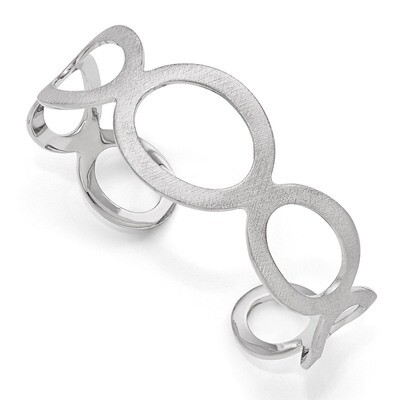 Leslie&#39;s Scratch Finish Cuff Bangle - Sterling Silver HB-QLF363, MPN: QLF363, 886774983004