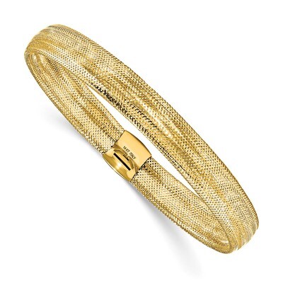 Leslie&#39;s Mesh Stretch Bracelet 14k Gold Polished HB-LF1126, MPN: LF1126, 191101394973