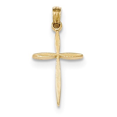 Stick Cross With Tapered Ends Pendant 14k Gold Polished K5530, MPN: K5530, 637218016327