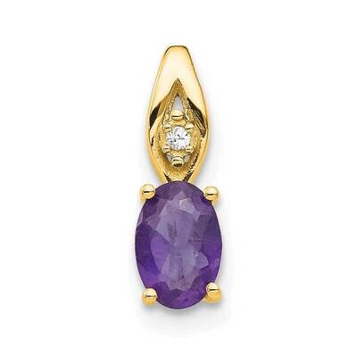 Amethyst Diamond Pendant 14k Gold XBS589, MPN: XBS589,
