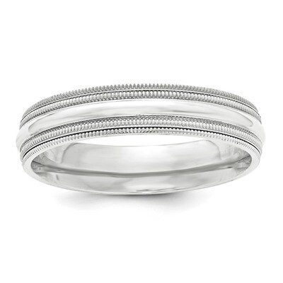 5mm Comfort Fit Double Milgrain Sterling Silver QDMC050 Engravable, MPN: QDMC050, 886774265803