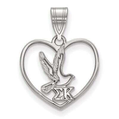 Sigma Kappa Heart Pendant Sterling Silver SS040SKP, MPN: SS040SKP, 886774608549