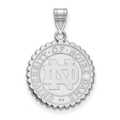 University of Notre Dame Large Crest Pendant 10k White Gold 1W067UND, MPN: 1W067UND, 191101130045