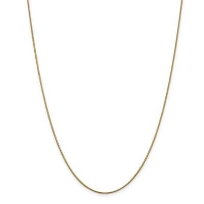 1.1mm Round Snake Chain 22 Inch 14k Gold SNA100-22, MPN: SNA100-22, 191101085871