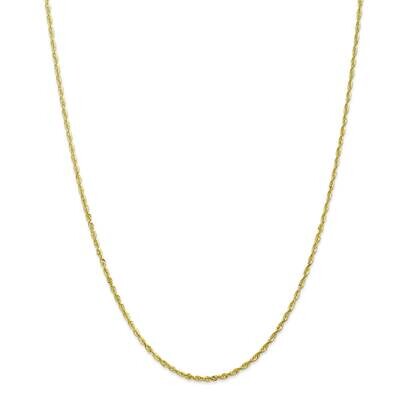 2.0mm Extra-Light Diamond-Cut Rope Chain 22 Inch 10k Gold 10EX016-22, MPN: 10EX016-22, 191101727832