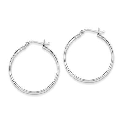 4mm x 34 Hoop Earrings Sterling Silver QE6742, MPN: QE6742, 883957581613