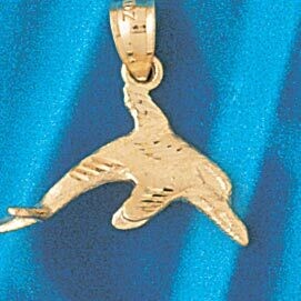 Dazzlers Jewelry Dolphin Pendant Necklace Charm Bracelet in Yellow, White or Rose Gold 405, MPN: DZ…