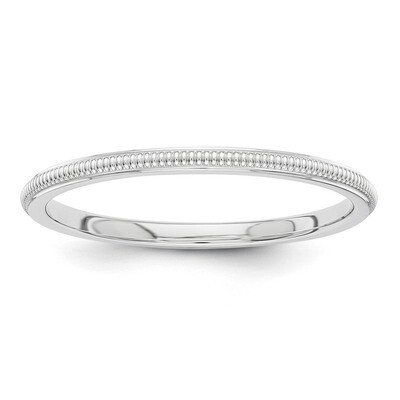 1.5mm Milgrain Band 14k White Gold STK2, MPN: STK2, 886774489780