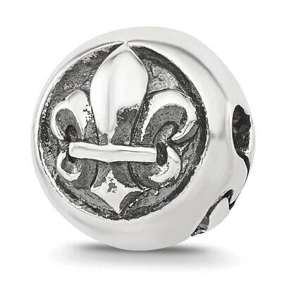 Fleur-de-lis Hinged Bead Sterling Silver QRS4321, MPN: QRS4321,