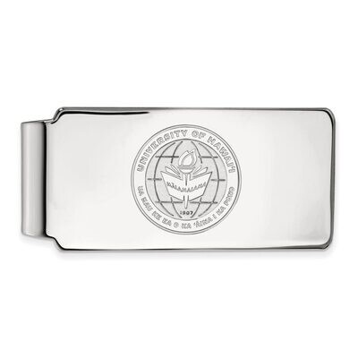 The University of Hawai&#39;i Money Clip Crest Sterling Silver SS018UHI, MPN: SS018UHI, 886774707471