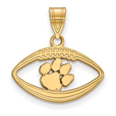 Clemson University Pendant in Football Gold-plated Silver GP018CU, MPN: GP018CU, 886774922249