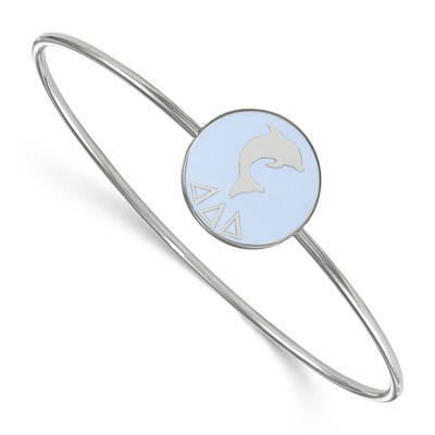 Delta Delta Delta Enameled Slip-on Bangle Sterling Silver SS049DDD-8, MPN: SS049DDD-8, 191101100734