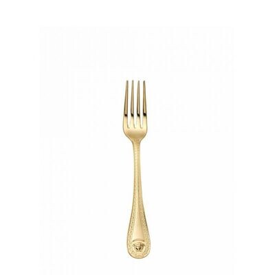 Versace Medusa Flatware Table Fork 8 1/4 inch - Gold-Plated, MPN: 19300-120930-70002, 790955126756