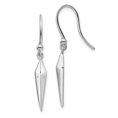 White Ice .015Ct. Diamond Earrings Sterling Silver QW483, MPN: QW483, 191101479403