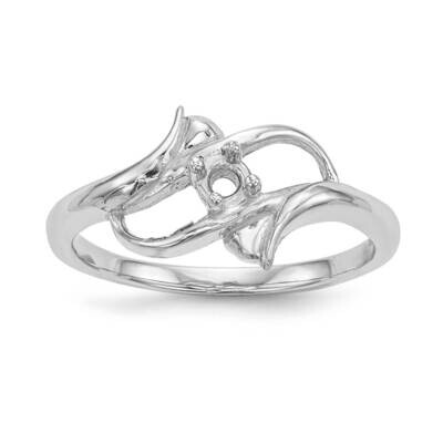 Polished 1-Stone Mothers Ring Mounting 14k White Gold XMR14/1W-7, MPN: XMR14-1W, 883957417844