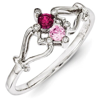 2 Birthstones Family Jewelry Diamond Semi-Set Ring 14k White Gold XMRW26/2, MPN: XMRW26/2, 88395742…
