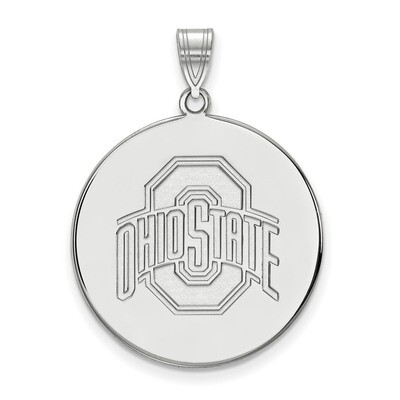Ohio State University x-Large Disc Pendant 14k White Gold 4W090OSU, MPN: 4W090OSU, 886774855240