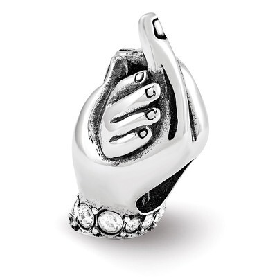 Swarovski Elements Mother and Child Hands Bead - Sterling Silver QRS3350, MPN: QRS3350, 886774964225