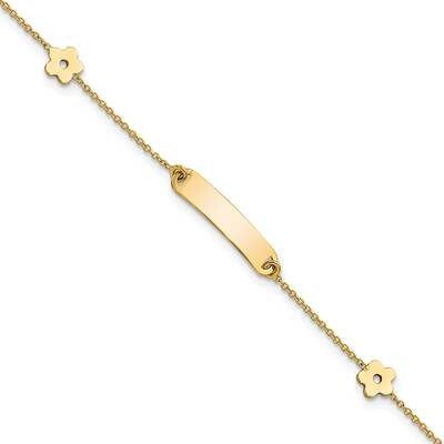 Id with Flower Childrens Bracelet 5.5 Inch 14k Gold Polished BID119-5.5, MPN: BID119-5.5, 883957810…