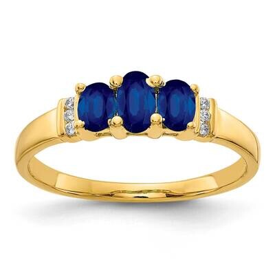 Polished Triple Sapphire and Diamond Ring 14k Gold RM5764-SA-003-YA, MPN: RM5764-SA-003-YA, 8839573…
