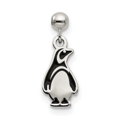 Penguin Charm Sterling Silver Enamel Dangle QMM188, MPN: QMM188,