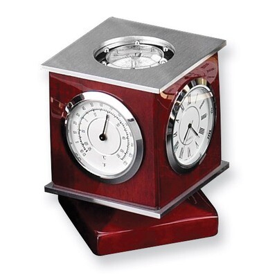 Rosewood Finish Wooden Rotating Clock GP4592, MPN: GP4592, 797140115878