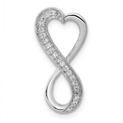 Freeform Heart Infinity Chain Slide 14k White Gold Diamond PM4935-010-WA, MPN: PM4935-010-WA, 81805…