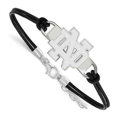 Notre Dame Large Center Leather Bracelet Sterling Silver SS022UND-7, MPN: SS022UND-7, 191101122125