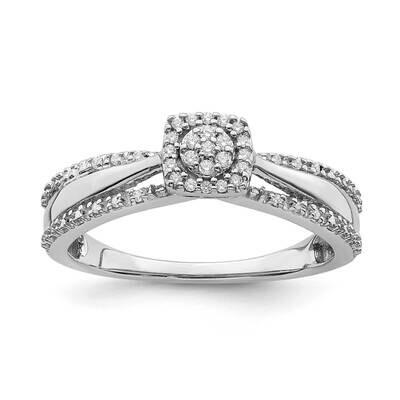Diamond Cluster Engagement Ring 10k White Gold RM6395E-012-0WAA, MPN: RM6395E-012-0WAA, 191101399879